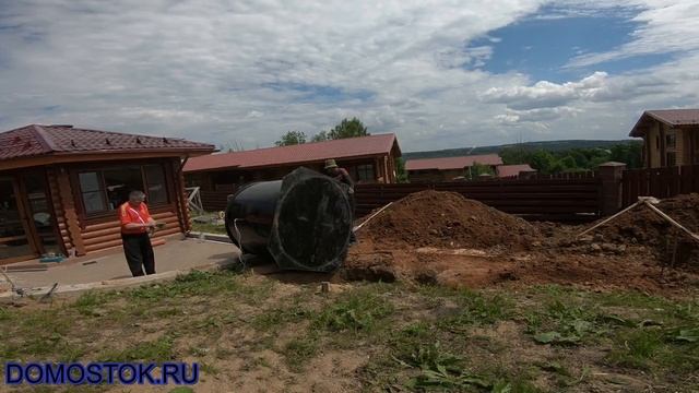 монтаж септика Евролос Био с дополнительными горловинами смотреть онлайн