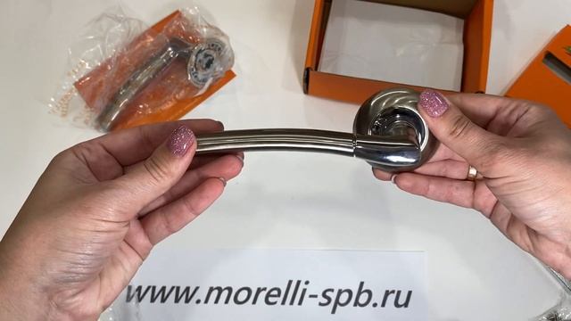 Дверные ручки Morelli "ПИЗА" MH-06 SN/CP Цвет - Белый никель/полированный хром смотреть онлайн