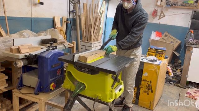 Распиловочный станок Ryobi RTS1800S. Циркулярная пила. Распиловка дуба 50 мм. смотреть онлайн