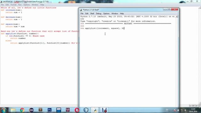 Learn Python functions - Pass list of functions as parameter смотреть онлайн