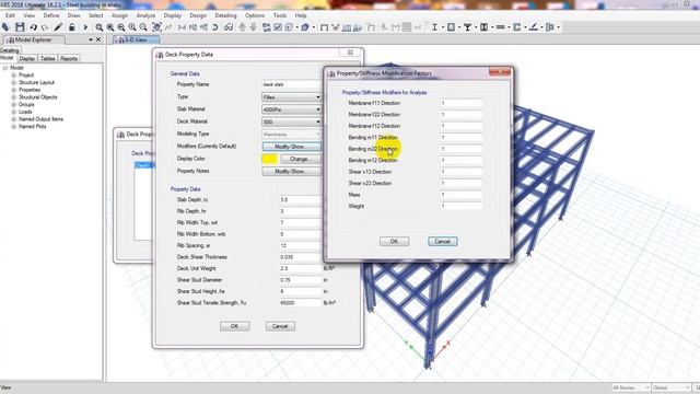 Steel Structure Design in Etabs | Define Deck slabs for steel floor and stair design in Etabs смотреть онлайн