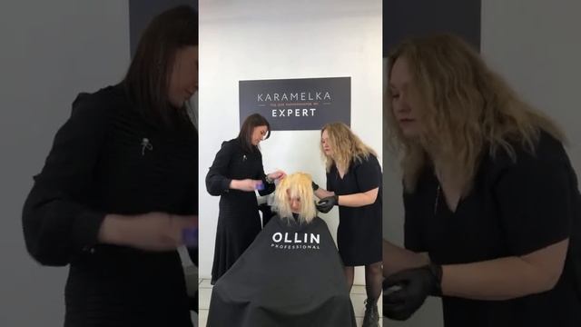 Окрашивание блонд. Бренд OLLIN смотреть онлайн