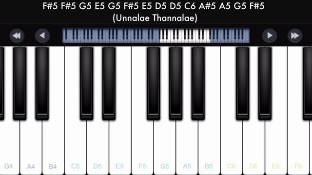 Udhaya Udhaya Piano Notes | Tamil Songs Piano Notes смотреть онлайн