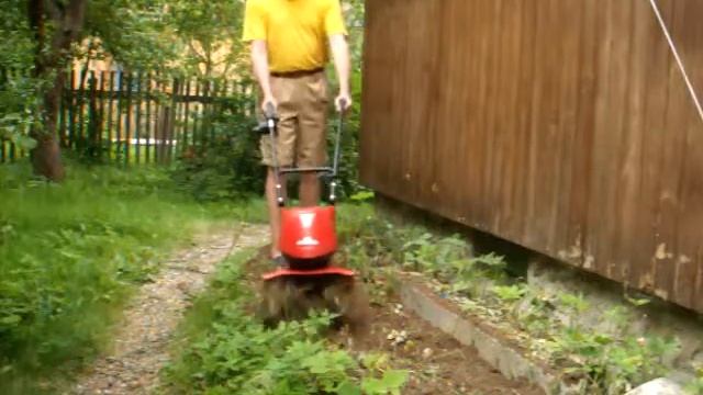 Электрокультиватор Eurosystems Z1  Часть 2 глина у отмостки дома