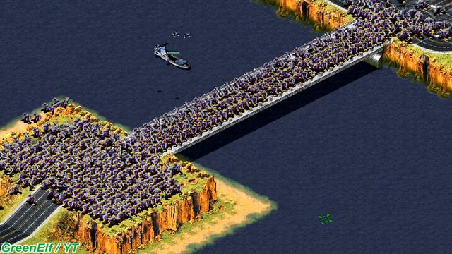 Can 100 PILLBOXES defend the Bridge? vs Brutes - Red Alert 2 смотреть онлайн