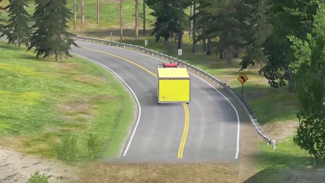 Flatbed Trailer Tractor Truck COLOR POLICE CARS TRANSPORTING WITH TRUCKS - BeamNG.drive смотреть онлайн
