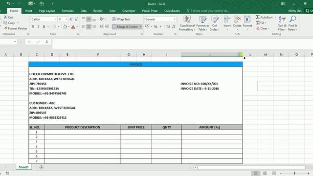Make invoice in excel in a simple way смотреть онлайн