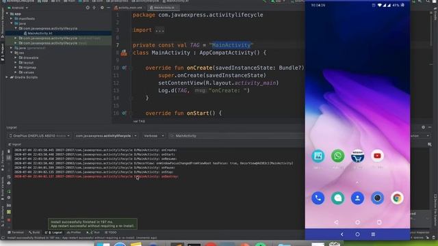 #16.Android Kotlin - Activity Life Cycle Methods смотреть онлайн