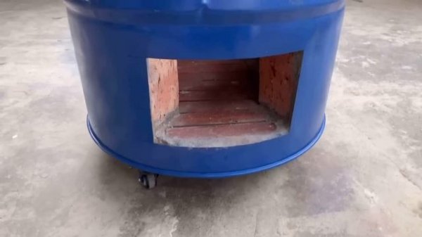 Creative concept 2 in 1 outdoor multi purpose oven from cement and non iron barrel