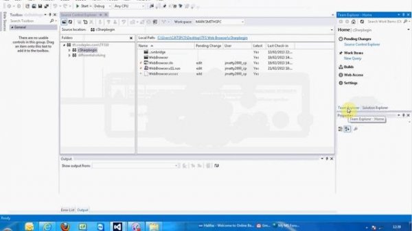Using Team Explorer in Visual Studio Express 2012