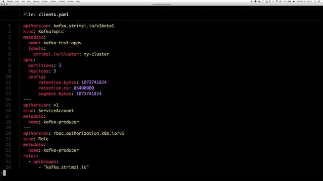 Demo of a Kafka Authenticator and Authorizer based on Kubernetes ServiceAccounts and RBAC смотреть онлайн