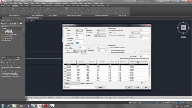 AutoCAD Electrical Class - 11 Recalculate wire size as per Motor Capacity Part-1 смотреть онлайн