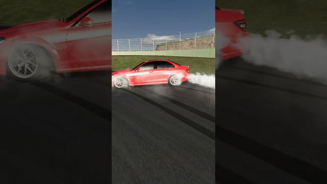 Mercedes--Benz C63 AMG drifting in a BMW Race | Assetto Corsa смотреть онлайн