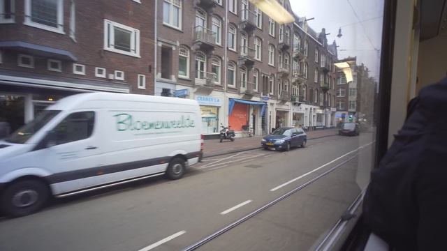 Netherlands, Amsterdam, tram 19 ride from Sloterdijk to Leidseplein смотреть онлайн