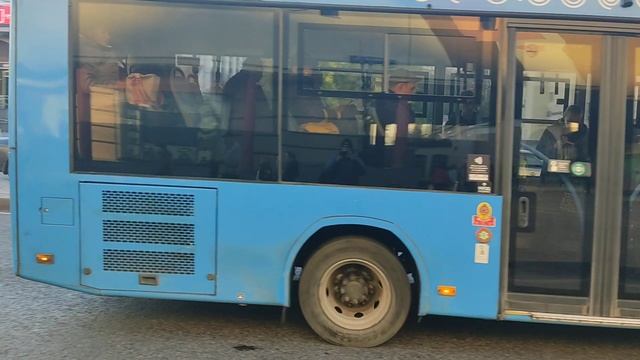 Автобус МАЗ 206 на 469 маршруте у м. Семеновская смотреть онлайн