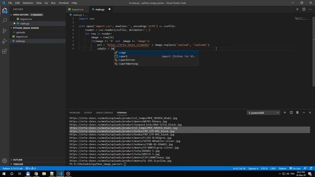 Парсер изображений с сайта на Python смотреть онлайн