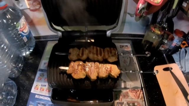 Шашлык на электрогриле Tefal OptiGrill смотреть онлайн