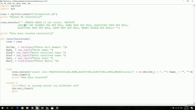 Python and SQLite3 part2 смотреть онлайн