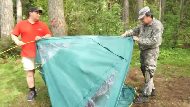 Установка кемпинговой палатки GREENELL КЕРРИ 3 V2