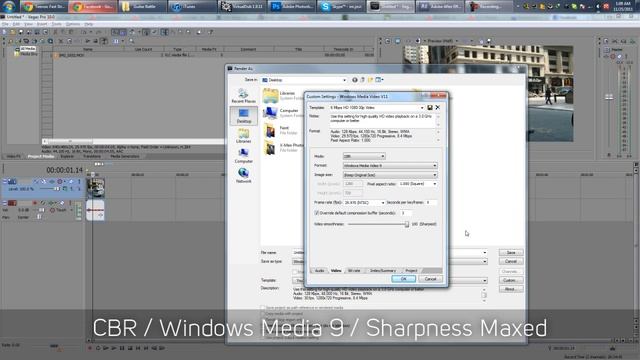 Sony Vegas: HD WMV Render Settings смотреть онлайн