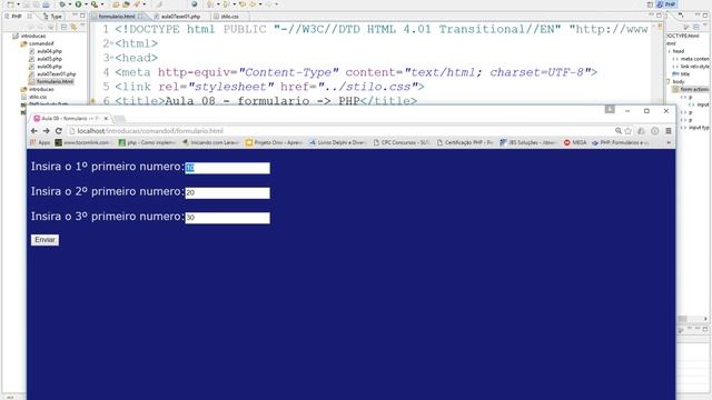 aula 08 construção de formulario para interação com o PHP смотреть онлайн