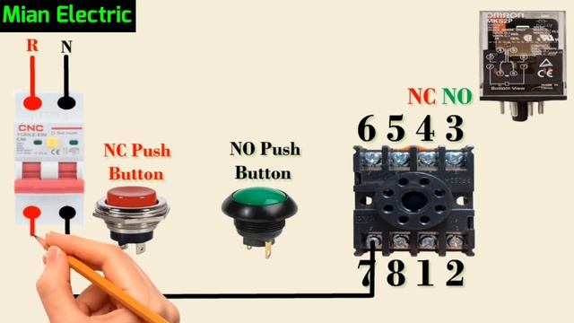 8 Pin Relay Holding Wiring Connection || Relay Holding Circuit Diagram смотреть онлайн