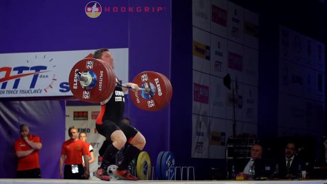 Robert Joachim (69) - 176kg Clean and Jerk @ 2017 European Championships смотреть онлайн
