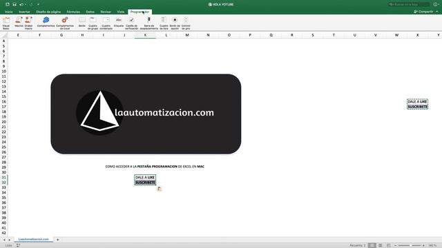 Como activar la PESTAÑA PROGRAMACIÓN en MAC ? | Básicos Excel смотреть онлайн