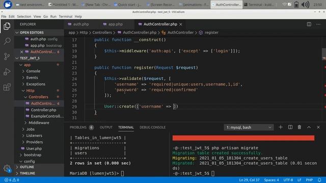Laravel - Lumen 7&8 : JWT Authentication - [ latest 2021 ] #lumen смотреть онлайн