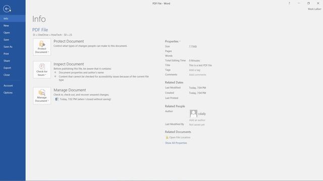 How to Edit PDF Files in Word 2016 смотреть онлайн