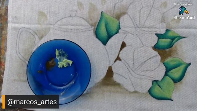 Como pintar folhas botões de hibiscos | pintura em tecido iniciantes смотреть онлайн