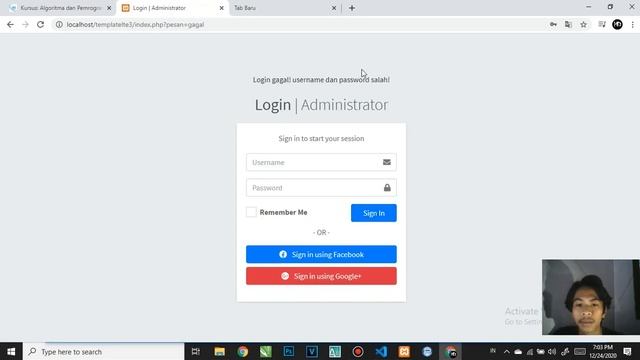 PART1 Template LTE | Membuat Halaman Login dan Dashboard menggunakan PHP dan MySql смотреть онлайн