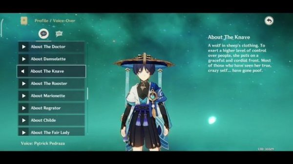 Wanderer - All Voice Lines [Voice Over] (English) - Genshin Impact ~By GenshiNoob