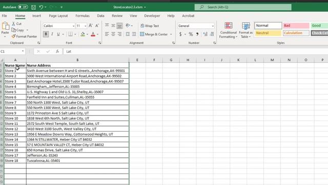 Agile store locator in Excel смотреть онлайн