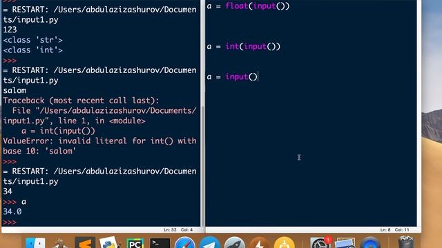 Python dasturlash Tili - #7-Dars.Input() funksiyasi смотреть онлайн