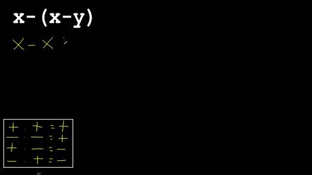 x-(x-y) operaciones con polinomios con parentesis con variables смотреть онлайн