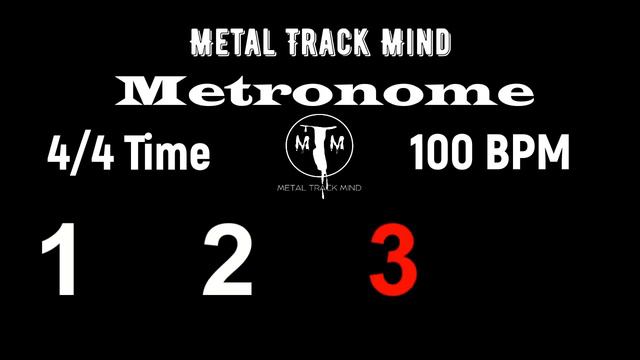 Metronome 4/4 Time 100 BPM visual numbers смотреть онлайн