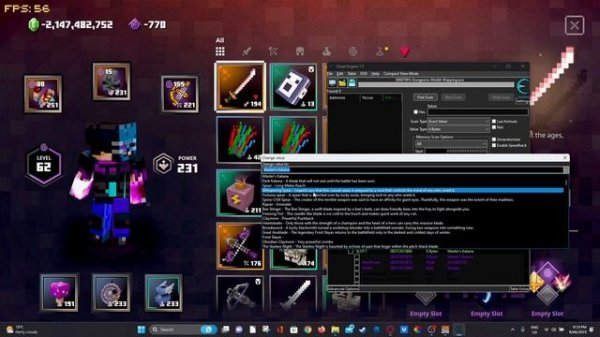 how to use cheat engine in minecraft dungeons!