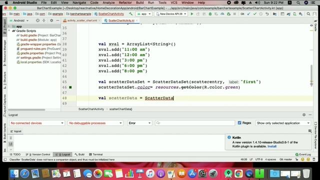 MpAndroid Scatter Chart Animated kotlin смотреть онлайн