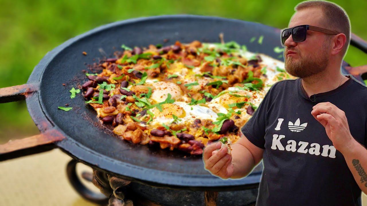 Сытный завтрак с фасолью на Сибирском садже смотреть онлайн