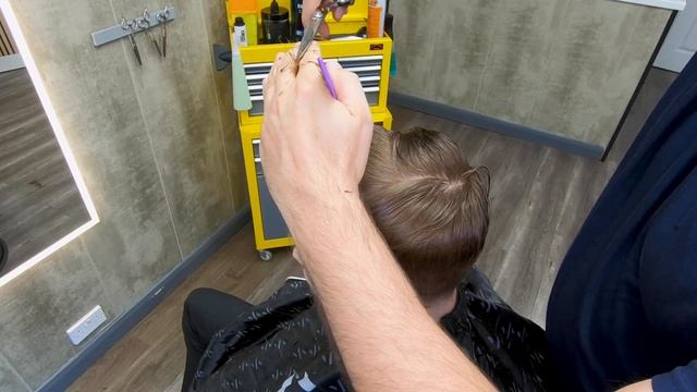 How to cut a Short Back And Sides With Clippers | How to Scissor cut the Top | Teenagers Haircut смотреть онлайн