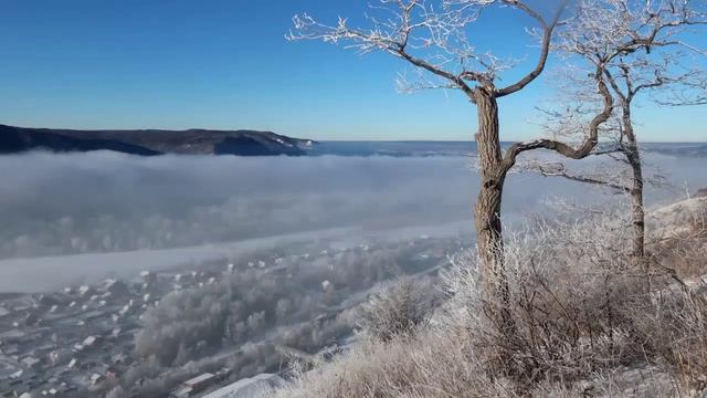 Туман над Волгой. Самара, Красная Глинка. смотреть онлайн