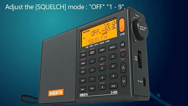 Цифровой радиоприемник XHDATA D-808 DSP, SSB/AIR, FM64-108 мГц.Цифровое радио SSB/AIR Часы таймер смотреть онлайн