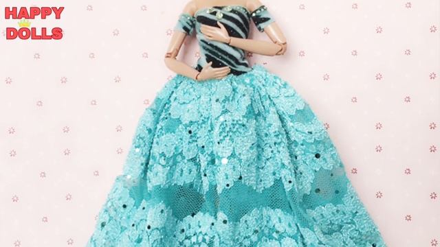 Beautiful & Easy DIY Barbie doll dresses ? Wedding dress ?? Party dress ? смотреть онлайн