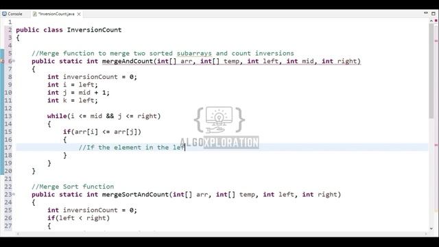 Counting Inversions Code in Java using Merge Sort | Inversion Count смотреть онлайн