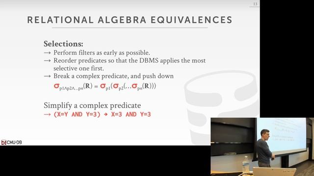 14 - Query Planning & Optimization I (CMU Databases Systems / Fall 2019) смотреть онлайн