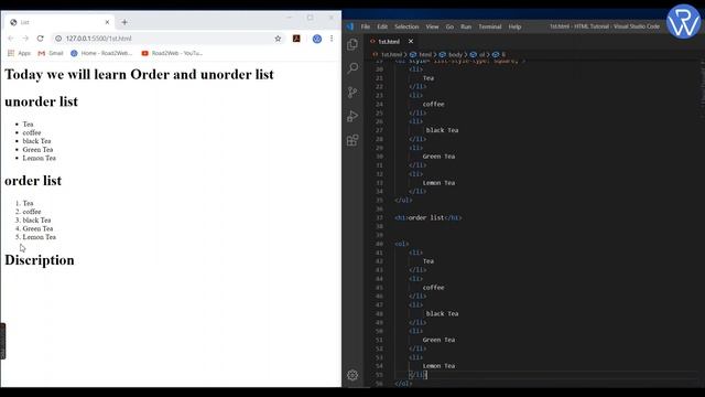 Html order and unorder list | Html tutorial for beginners to advance step by step. смотреть онлайн