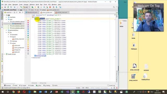 Create a Color Picker in Android. ..String Array Event Listener смотреть онлайн
