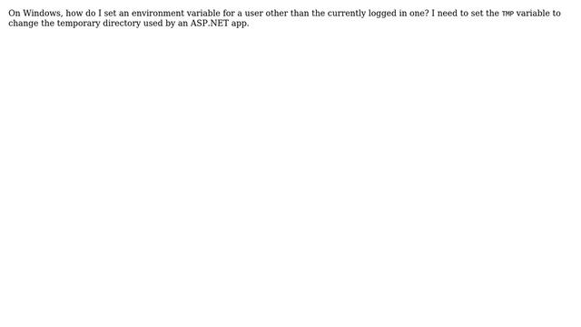 DevOps & SysAdmins: How to set environment variable for another user? смотреть онлайн