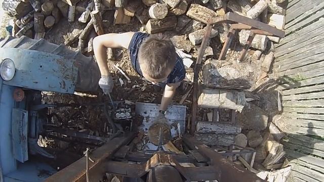Дровокол на базе Трактора Т40. смотреть онлайн
